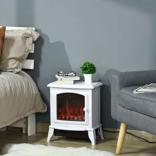 HOMCOM Lareira Elétrica Portátil 10002000W com Simulação de Chama Termostato Ajustável e Proteção de Superaquecimento para Salas de até 25m² 36,5x24x41,5cm Branco HOMCOM Lareira Elétrica Portátil 10002000W com Simulação de Chama Termostato Ajustável e Proteção de Superaquecimento para Salas de até 25m² 36,5x24x41,5cm Branco