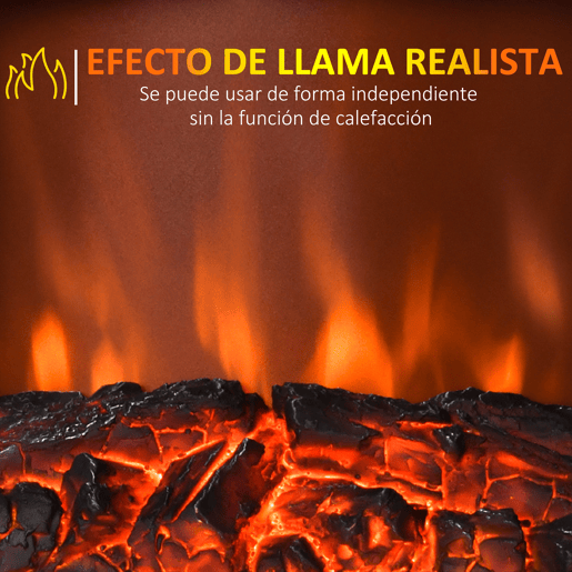 HOMCOM Lareira Elétrica Portátil 10002000W com Simulação de Chama Termostato Ajustável e Proteção de Superaquecimento para Salas de até 25m² 36,5x24x41,5cm Branco HOMCOM Lareira Elétrica Portátil 10002000W com Simulação de Chama Termostato Ajustável e Proteção de Superaquecimento para Salas de até 25m² 36,5x24x41,5cm Branco