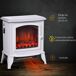 Chimenea Eléctrica ABS, Vidrio Templado HOMCOM Chimenea Eléctrica ABS, Vidrio Templado HOMCOM Blanco