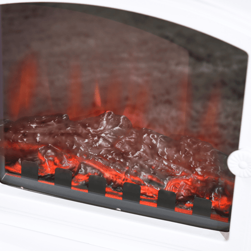 HOMCOM Lareira Elétrica Portátil 10002000W com Simulação de Chama Termostato Ajustável e Proteção de Superaquecimento para Salas de até 25m² 36,5x24x41,5cm Branco HOMCOM Lareira Elétrica Portátil 10002000W com Simulação de Chama Termostato Ajustável e Proteção de Superaquecimento para Salas de até 25m² 36,5x24x41,5cm Branco