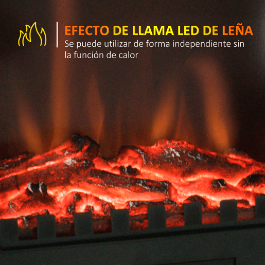 HOMCOM Lareira Elétrica Portátil 10002000W com Efeito de Chama Realista e Proteção Contra Superaquecimento para Ambientes entre 15-30m² 39x23x56,5cm Preto HOMCOM Lareira Elétrica Portátil 10002000W com Efeito de Chama Realista e Proteção Contra Superaquecimento para Ambientes entre 15-30m² 39x23x56,5cm Preto