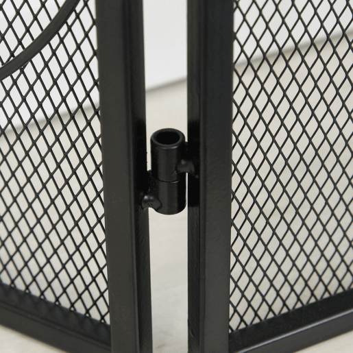 HOMCOM Frente para Lareira de 3 Painéis Frente para Lareira Dobrável com Dobradiças Estrutura Metálica Malha Decorativa 132,5x76,5cm Preto HOMCOM Frente para Lareira de 3 Painéis Frente para Lareira Dobrável com Dobradiças Estrutura Metálica Malha Decorativa 132,5x76,5cm Preto