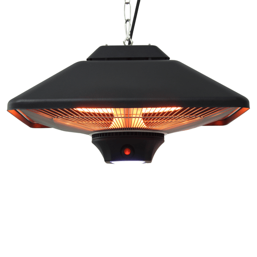 Outsunny Aquecedor de teto suspenso tipo Aquecedor elétrico de halogênio radiante para interior e exterior 1000 2000W com controle remoto 43x43x25cm preto Outsunny Aquecedor de teto suspenso tipo Aquecedor elétrico de halogênio radiante para interior e exterior 1000 2000W com controle remoto 43x43x25cm preto