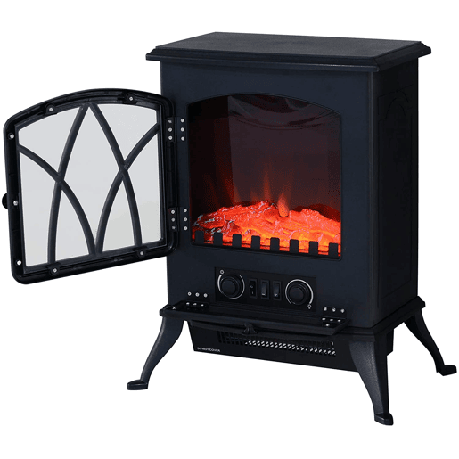 HOMCOM Lareira Elétrica Portátil Lareira Elétrica com Efeito de Chama Realista Potência 1000W2000W 45x28,5x54cm Preto HOMCOM Lareira Elétrica Portátil Lareira Elétrica com Efeito de Chama Realista Potência 1000W2000W 45x28,5x54cm Preto
