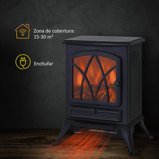 HOMCOM Lareira Elétrica Portátil Lareira Elétrica com Efeito de Chama Realista Potência 1000W2000W 45x28,5x54cm Preto HOMCOM Lareira Elétrica Portátil Lareira Elétrica com Efeito de Chama Realista Potência 1000W2000W 45x28,5x54cm Preto