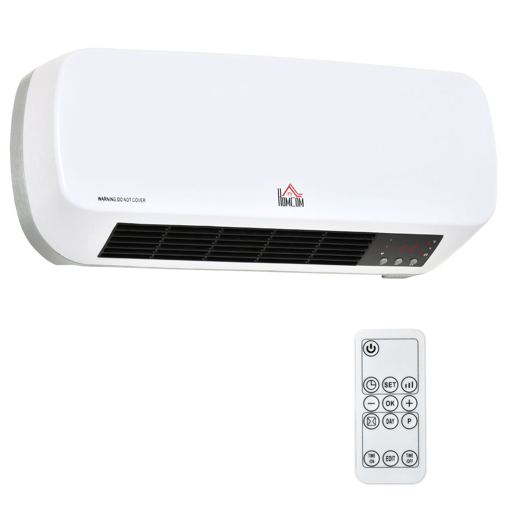 Calefactor Cerámico de Pared ABS, PP HOMCOM