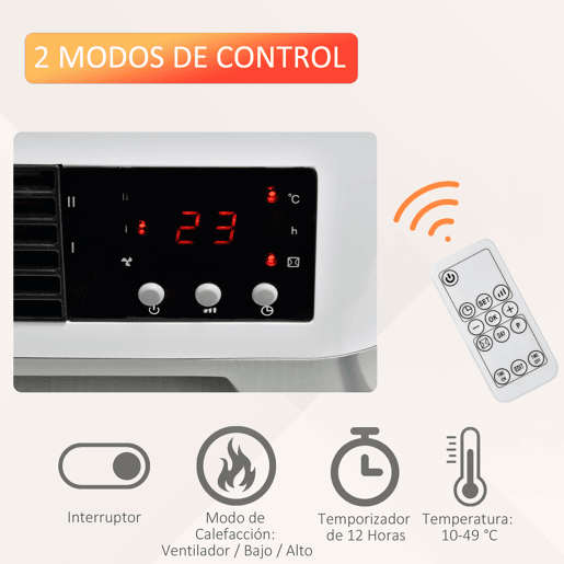 HOMCOM Aquecedor Cerâmico de Parede 1000W2000W com Controle Remoto 3 Modos de Aquecimento Temporizador de 12h Termostato e Proteção contra Superaquecimento 45x18,6x11,5cm Branco HOMCOM Aquecedor Cerâmico de Parede 1000W2000W com Controle Remoto 3 Modos de Aquecimento Temporizador de 12h Termostato e Proteção contra Superaquecimento 45x18,6x11,5cm Branco
