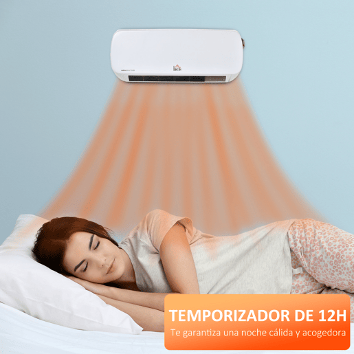 HOMCOM Aquecedor Cerâmico de Parede 1000W2000W com Controle Remoto 3 Modos de Aquecimento Temporizador de 12h Termostato e Proteção contra Superaquecimento 45x18,6x11,5cm Branco HOMCOM Aquecedor Cerâmico de Parede 1000W2000W com Controle Remoto 3 Modos de Aquecimento Temporizador de 12h Termostato e Proteção contra Superaquecimento 45x18,6x11,5cm Branco