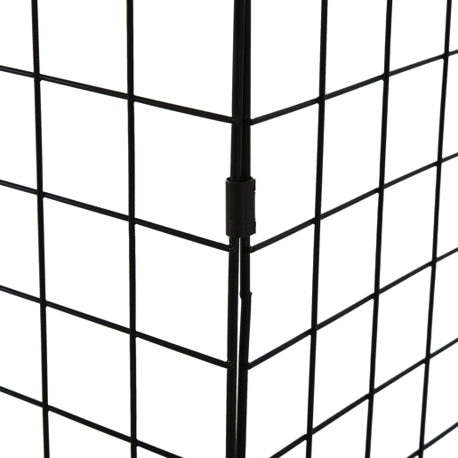 HOMCOM Frente de Lareira com Comprimento Ajustável Frente para Lareira com Grade de Metal 81,5-160x44x68cm Preto