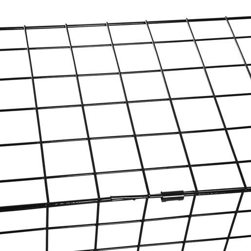 HOMCOM Frente de Lareira com Comprimento Ajustável Frente para Lareira com Grade de Metal 81,5-160x44x68cm Preto
