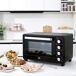 Horno Eléctrico Metal, Acero Inoxidable y Vidrio Templado HOMCOM Horno Eléctrico Metal, Acero Inoxidable y Vidrio Templado HOMCOM Negro