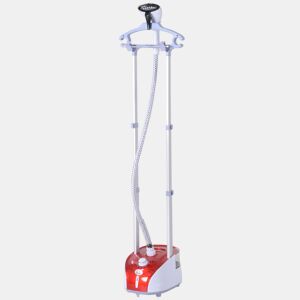 HOMCOM Ferro de Engomar a Vapor para Roupa 1800W Temperatura Ajustável em 11 Níveis Ferro de Engomar Vertical com Barra Dupla Depósito de 2 L Aquecimento em 38s 35x25x47-118,5 cm Vermelho