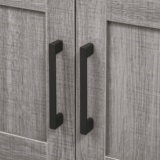 kleankin Móvel para Lavatório Pousar Móvel Casa de Banho de Madeira com 2 Portas e Prateleira Aberta Estilo Moderno 60x30x60cm Cinza