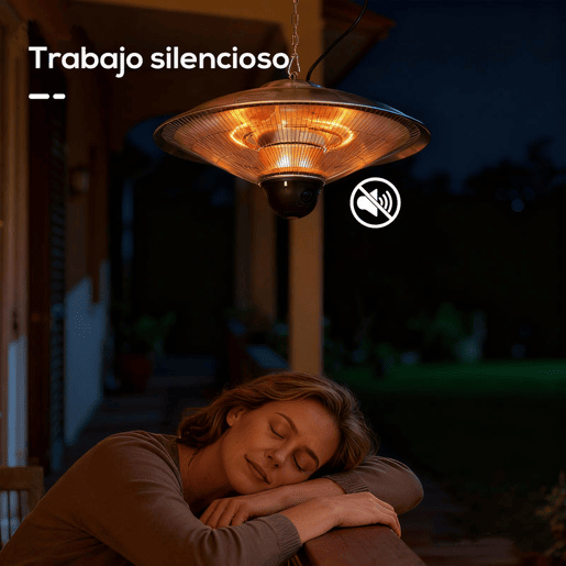 Outsunny Aquecedor de Jardim Elétrico 1010W1200W Aquecedor de Exterior de Teto de Infravermelho com Controlo Remoto 2 Níveis de Calor Proteção IP44 para Terraço Pátio Ø58,5x33cm Prata Outsunny Aquecedor de Jardim Elétrico 1010W1200W Aquecedor de Exterior de Teto de Infravermelho com Controlo Remoto 2 Níveis de Calor Proteção IP44 para Terraço Pátio Ø58,5x33cm Prata