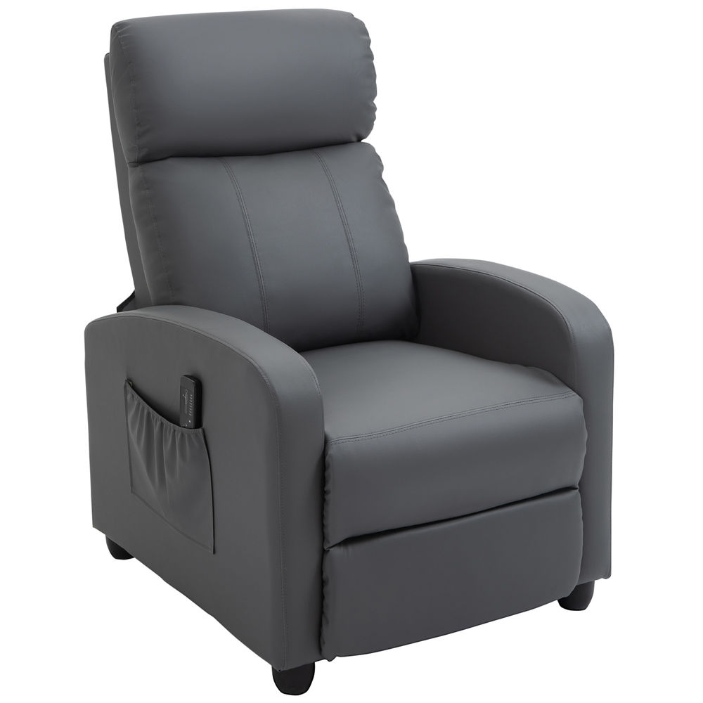 Sillón de Masaje PU, Espuma, PP y Acero HOMCOM