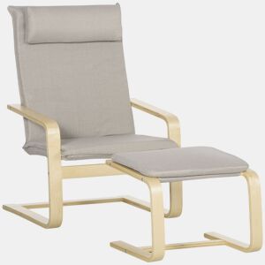 HOMCOM Poltrona Otomana de Sala de Estar Estofada em Tecido Poltrona Moderna com Encosto Alto Apoio para os Braços e Almofada Removível para Dormitório Escritório Carga Máxima 120kg 67x69x100cm Cinza