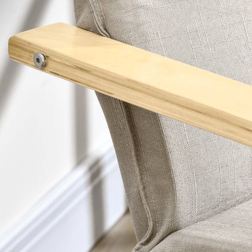 HOMCOM Poltrona Otomana de Sala de Estar Estofada em Tecido Poltrona Moderna com Encosto Alto Apoio para os Braços e Almofada Removível para Dormitório Escritório Carga Máxima 120kg 67x69x100cm Cinza