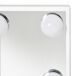 Espejo de Maquillaje Metal, Vidrio, ABS HOMCOM Espejo de Maquillaje Metal, Vidrio, ABS HOMCOM Blanco