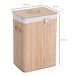 Cesto para Ropa Sucia Bambú, PU, bolsa de lona HOMCOM Cesto para Ropa Sucia Bambú, PU, bolsa de lona HOMCOM Beige