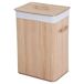 Cesto para Ropa Sucia Bambú, PU, bolsa de lona HOMCOM Cesto para Ropa Sucia Bambú, PU, bolsa de lona HOMCOM Beige