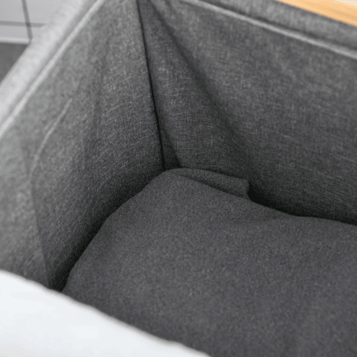 HOMCOM Cesto para Roupa Suja de Bambú Cesto Retangular de Roupa Portátil com Tampa e Bolsa Removível Móvel de Casa de Banho Dormitório 40x35,5x60,5cm Cor Natural e Cinza