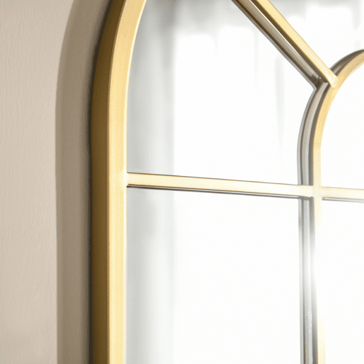 HOMCOM Espelho Decorativo de Parede 50x70cm Espelho de Metal para Sala de Jantar Dormitório Entrada Estilo Moderno Dourado