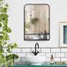 Espejo de Pared Metal, Vidrio HOMCOM, hogar - decoración 50x10 Espejo de Pared Metal, Vidrio HOMCOM, hogar - decoración 50x10 Negro