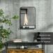 Espejo de Pared Metal, Vidrio HOMCOM, hogar - decoración 50x10 Espejo de Pared Metal, Vidrio HOMCOM, hogar - decoración 50x10 Negro