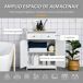 Armario de Baño MDF kleankin, hogar - baño Armario de Baño MDF kleankin, hogar - baño Blanco