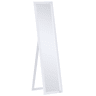 HOMCOM Espelho de Pé de Corpo Inteiro Espelho Retangular com 2 Formas de Uso Modernas para Corredor, Quarto, Sala de Estar 37x37x154 cm Branco