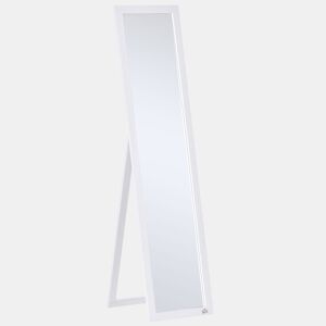 HOMCOM Espelho de Pé de Corpo Inteiro Espelho Retangular com 2 Formas de Uso Modernas para Corredor, Quarto, Sala de Estar 37x37x154 cm Branco