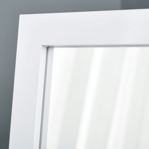 HOMCOM Espelho de Pé de Corpo Inteiro Espelho Retangular com 2 Formas de Uso Modernas para Corredor, Quarto, Sala de Estar 37x37x154 cm Branco