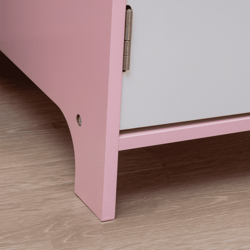 HOMCOM Conjunto de Mesa e Cadeira Infantil de Madeira com Quadro Branco Mesa de Estudo para Crianças acima de 5 Anos 90x45x85cm Rosa