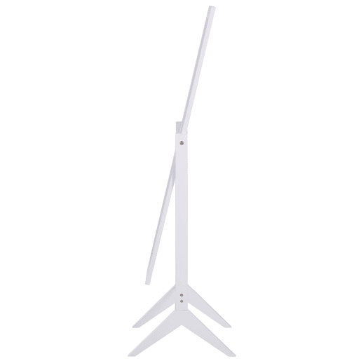 HOMCOM Espelho de Pé para Maquilhagem Reclinável com Estrutura de Madeira para Dormitório Vestidor 47x46x148cm Branco