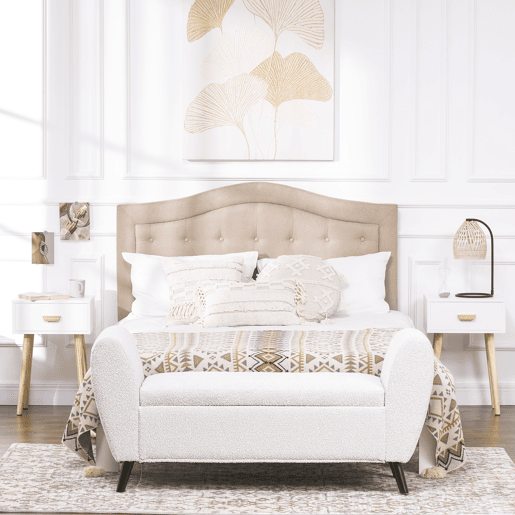 HOMCOM Conjunto de 2 Mesas de Cabeceira com Gaveta e Pés de Madeira para Dormitório Sala de Estar Escritório Estilo Moderno 40,5x30,5x60cm Branco e Madeira