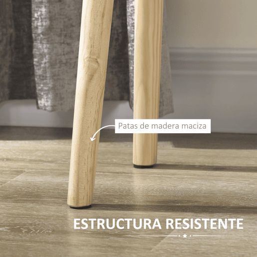 HOMCOM Conjunto de 2 Mesas de Cabeceira com Gaveta e Pés de Madeira para Dormitório Sala de Estar Escritório Estilo Moderno 40,5x30,5x60cm Branco e Madeira