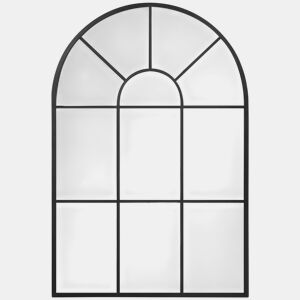 HOMCOM Espelho Decorativo de Parede 60x91 cm Espelho de Metal para Sala de Jantar Dormitório Entrada Estilo Moderno Preto