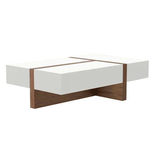 ANGEL CERDA Mesa de centro em madeira e nogueira ANGEL CERDA Mesa de centro em madeira e nogueira