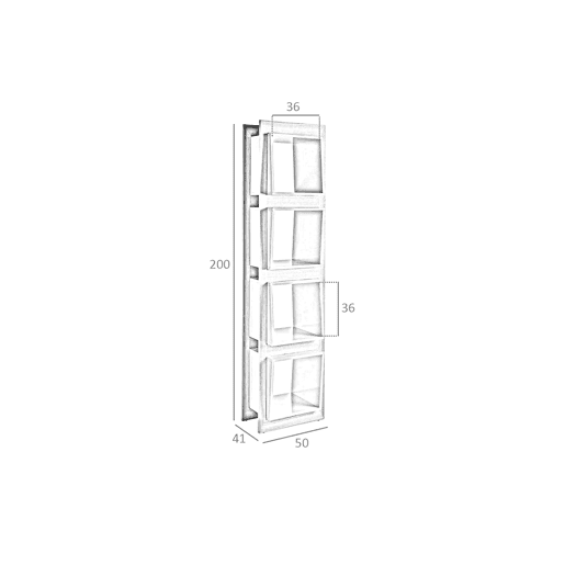 ANGEL CERDA Prateleira modular nogueira
