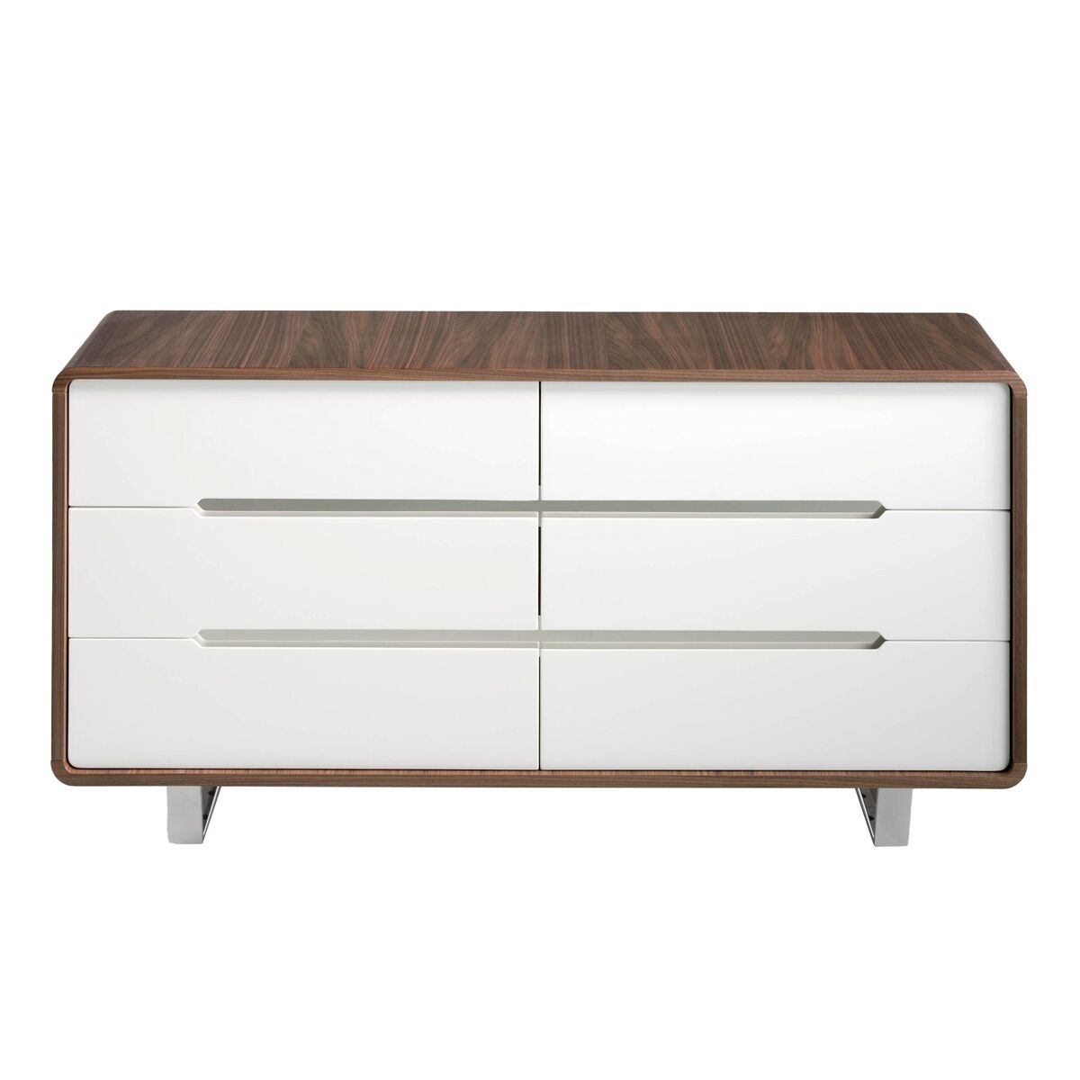 ANGEL CERDA Cómoda madera nogal y acero 140