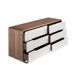 ANGEL CERDA Cómoda madera nogal y acero 140 ANGEL CERDA Cómoda madera nogal y acero 140 Blanco