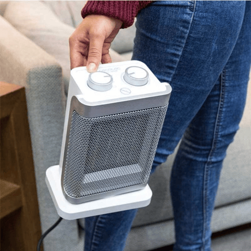 Cecotec Aquecedor cerâmico de 1500 W, oscilação e 3 modos com termostato regulável.