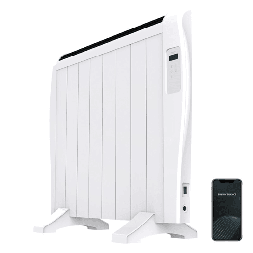 Cecotec Emissor térmico com 8 elementos e 1200 W, controlo por Wifi, ecrã LCD, controlo remoto, temporizador programável, seleção de temperatura, cobertura de 15 m² e máxima segurança.