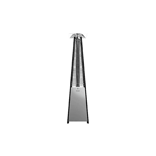 Cecotec Aquecedor exterior de gás butano ou propano com forma de pirâmide. Rodas para o seu deslocamento e termóstato ajustável. Desenho em aço de grande durabilidade Cecotec Aquecedor exterior de gás butano ou propano com forma de pirâmide. Rodas para o seu deslocamento e termóstato ajustável. Desenho em aço de grande durabilidade