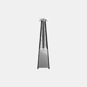 Cecotec Aquecedor exterior de gás butano ou propano com forma de pirâmide. Rodas para o seu deslocamento e termóstato ajustável. Desenho em aço de grande durabilidade