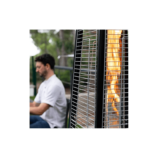 Cecotec Aquecedor exterior de gás butano ou propano com forma de pirâmide. Rodas para o seu deslocamento e termóstato ajustável. Desenho em aço de grande durabilidade Cecotec Aquecedor exterior de gás butano ou propano com forma de pirâmide. Rodas para o seu deslocamento e termóstato ajustável. Desenho em aço de grande durabilidade