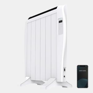 Cecotec Emissor térmico com 6 elementos e 900 W, controlo por Wifi, ecrã LCD, controlo remoto, temporizador programável, seleção de temperatura, cobertura de 10 m² e máxima segurança.