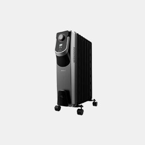 Cecotec Radiador a óleo de 9 módulos de 2000 W e tecnologia 360º com 3 níveis de potência, 22 m² de cobertura, recolhe-cabos, controlo simples, alça, rodas e duplo sistema de segurança.