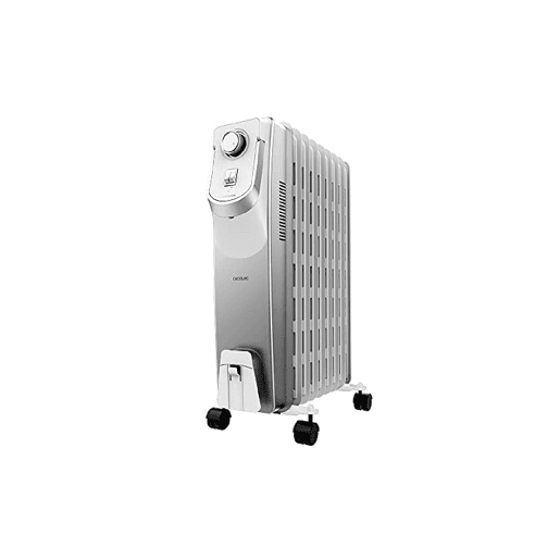 Cecotec Radiador a óleo de 9 módulos de 2000 W e tecnologia 360º com 3 níveis de potência, 22 m² de cobertura, recolhe-cabos, controlo simples, alça, rodas e duplo sistema de segurança.