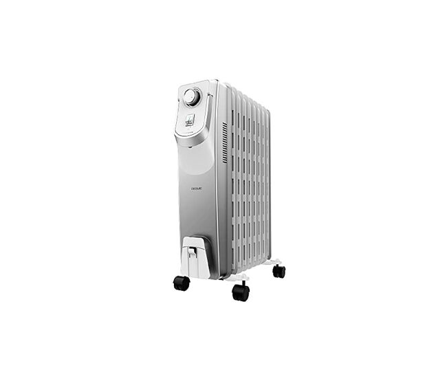 Cecotec radiador eléctrico de aceite readywarm 9000 space 360. 9 módulos, bajo consumo, 2000 w, 3 niveles, recogecables